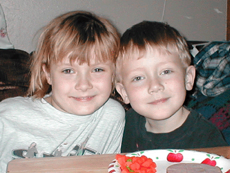 Amanda & her brother Steven on March 12, 2002